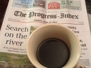 My cuppa and my paper